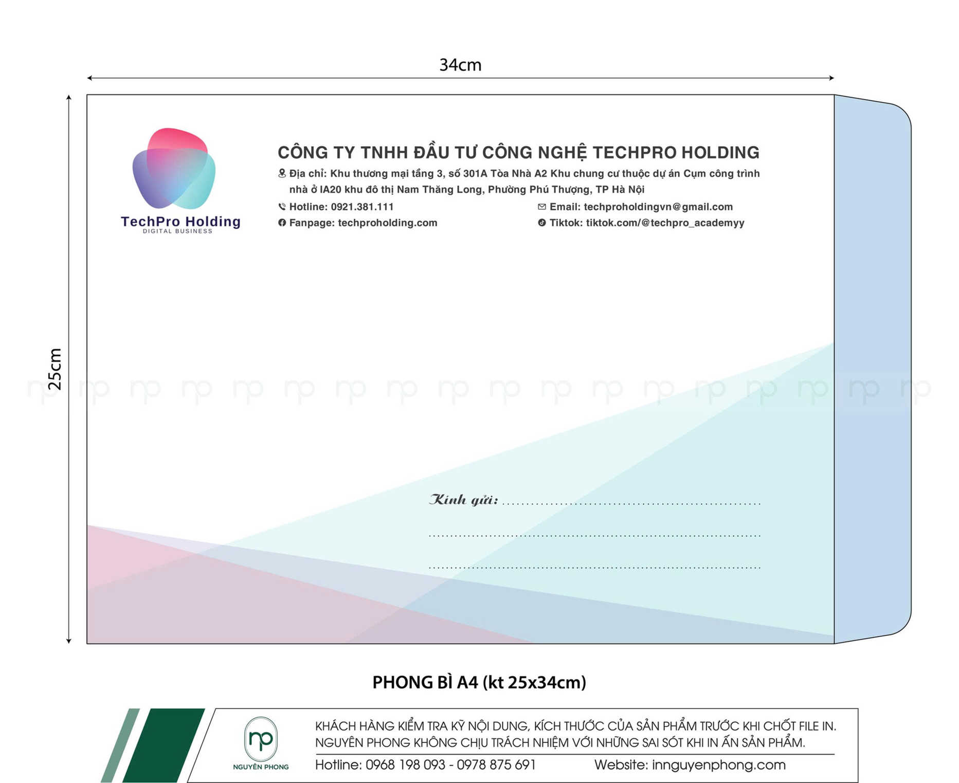 Mẫu in phong bì cao cấp